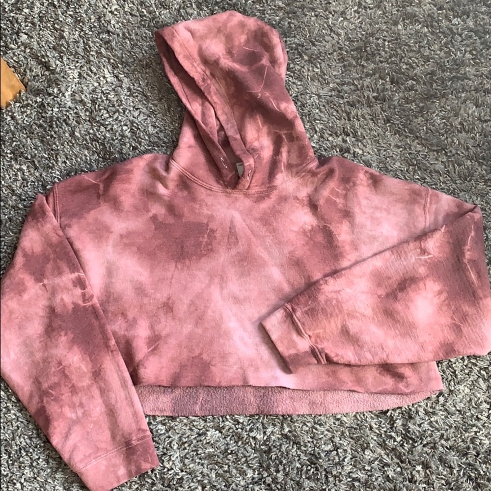 Tie Dye Cropped Oversize Sweatshirt